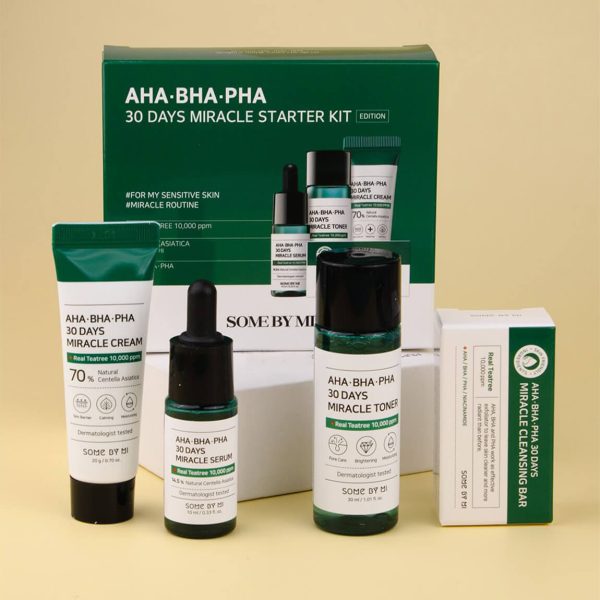 Some By Mi AHA BHA PHA 30 Days Miracle Starter Kit (Soap +Toner +Serum +Cream) - Image 2